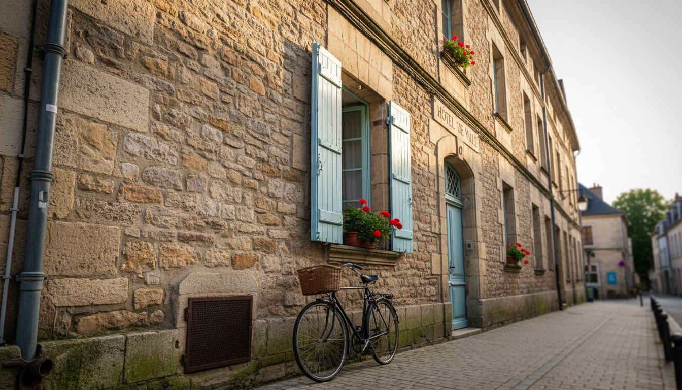 Élégante façade en pierre d’un immeuble ancien au cœur de la ville